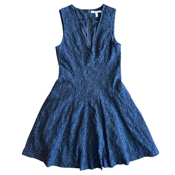 Derek Lam IO Crosby Black Lace A-line Mini Dress Party Cocktail Evening - Picture 5 of 12